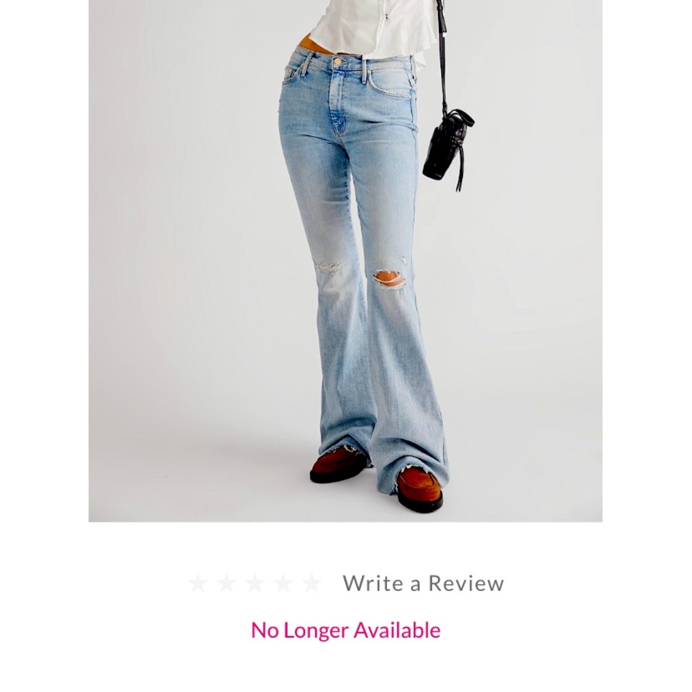 Mother Super Cruiser Double Heel Fray Denim